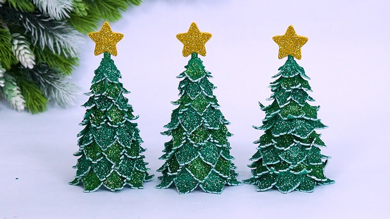 Christmas Decoration- Glitter Styrofoam Cone Christmas Trees  #HandmadeHoliday14 - Keeping it Simple