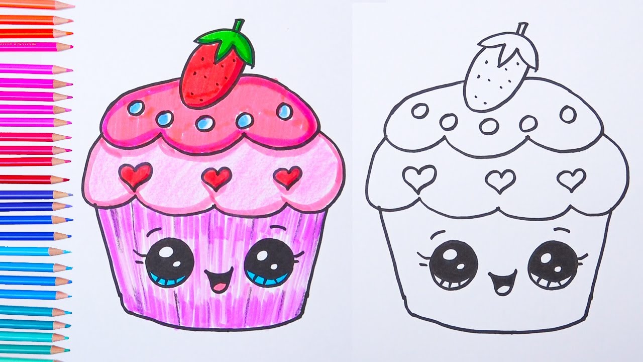 How To Draw Cupcakes Easy Drawings Youtube
