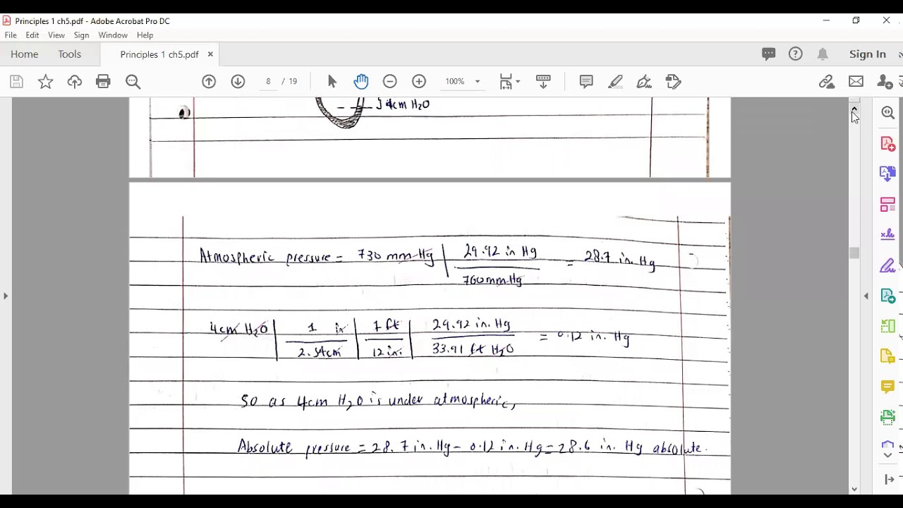 هندسة كيمياوية مرحلة اولى مبادئ جابتر 5 الجز الثالث Pressure