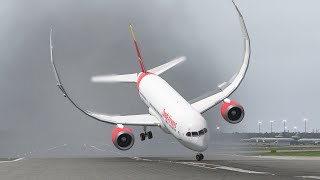 Passengers Were Shocked When Boeing 787 Bouncing On The Runway | X-Plane 11