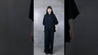 PLEATS WIDE BOX SHIRT｜38｜BLK｜SHIRTS AND BLOUSES｜ENFÖLD