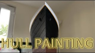 Radio Control Trumpeter 1:200 Titanic Build Part 7 - Hull Painting