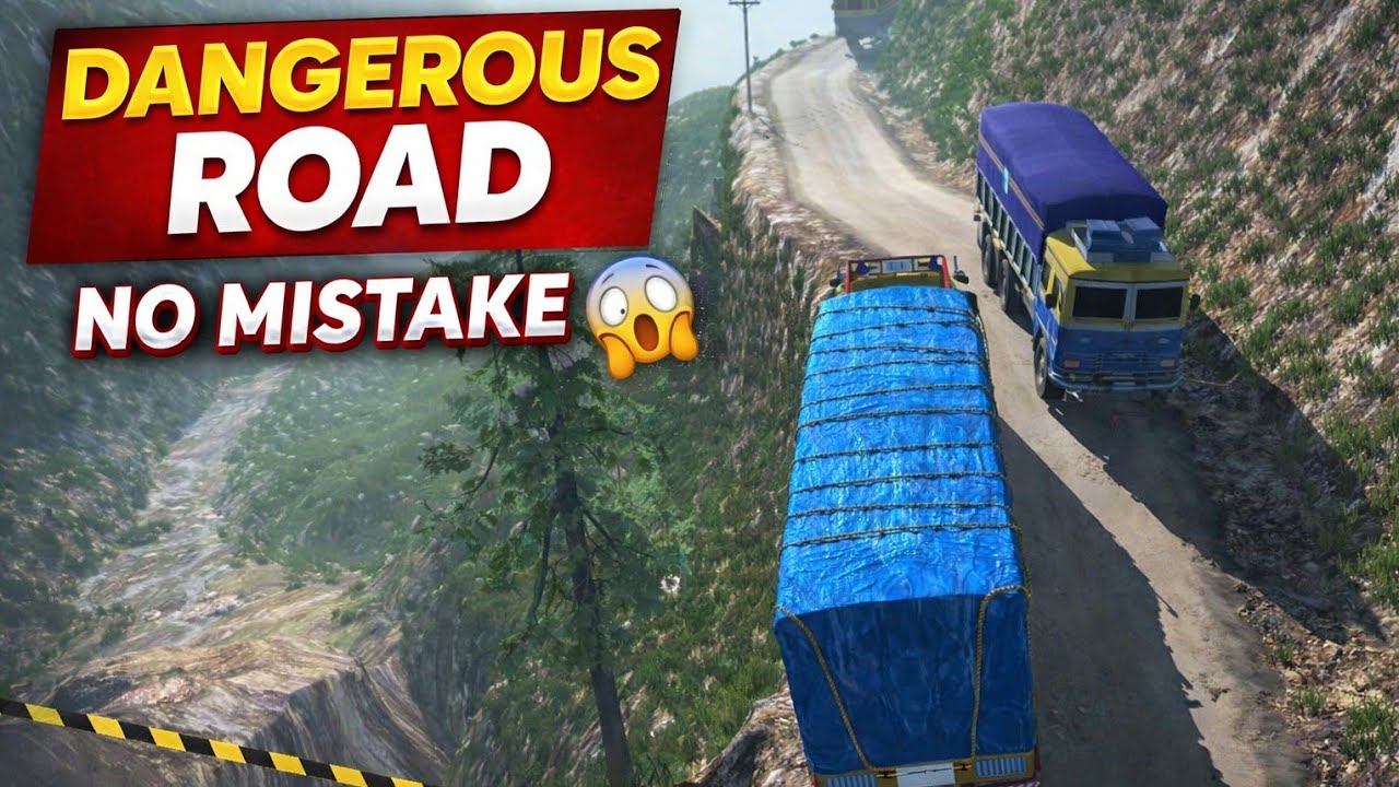 Dangerous Road 😱 | Most Dangerous Mountain Road Driving Game 🚚🚌