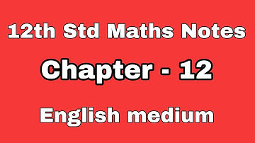 12th Std Maths Notes Chapter 12 ( Discrete mathematics) eng medium