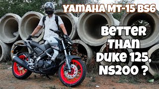 Yamaha is known for agility and performance with mt-15 bs6 they wanna
take its dna to streets but it worth buying over bajaj ns200, tvs
apache 200 4v,...