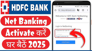 HDFC net banking kaise shuru kare 2025 | HDFC internet banking registration without ATM card 2025