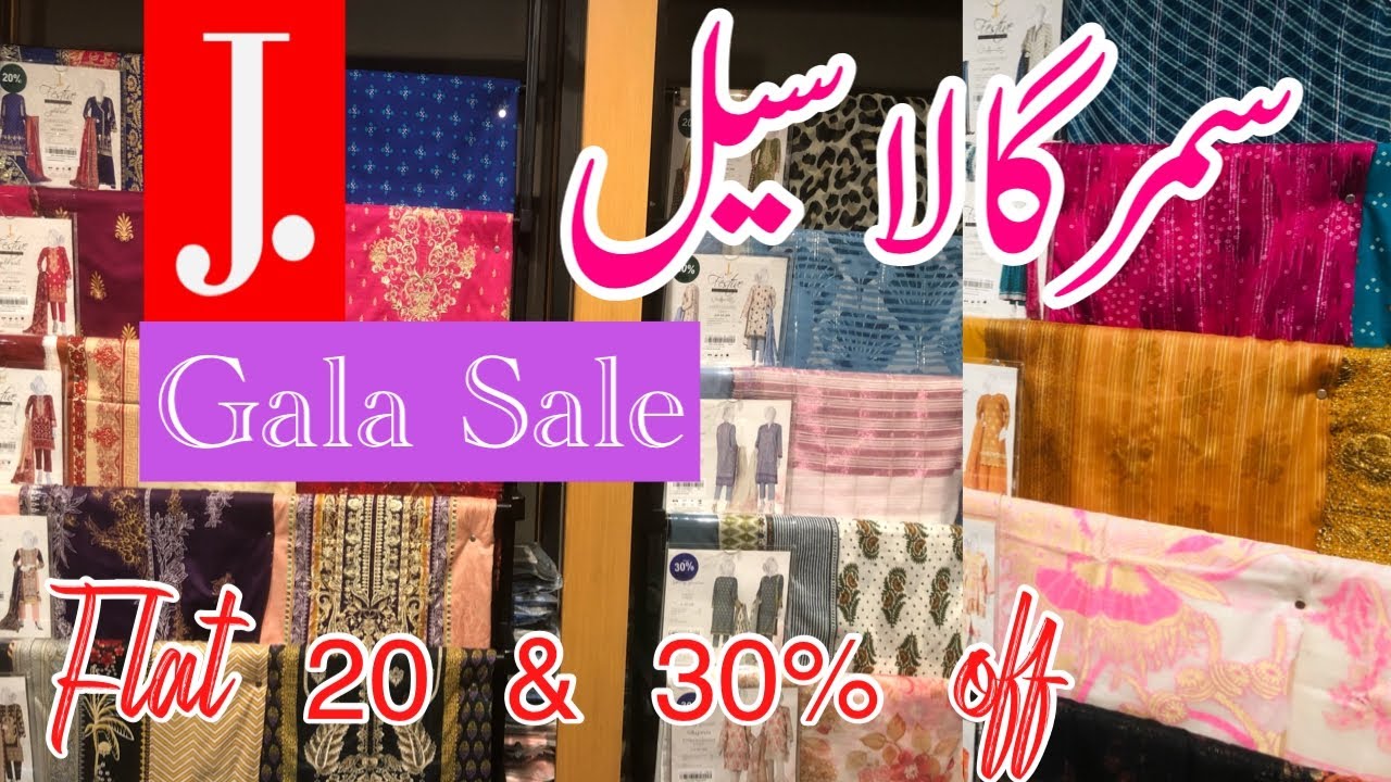 J. Junaid Jamshaid Grand summer gala sale | Flat 20 & 30% off | j.sale