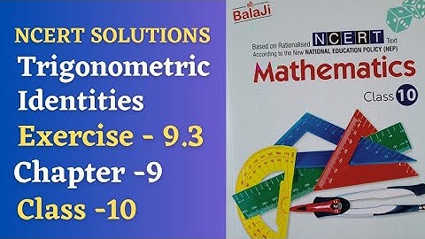 class 10/ exercise 9.3/Trigonometrical ratios and identities/ Shri Balaji publication/chapter 9