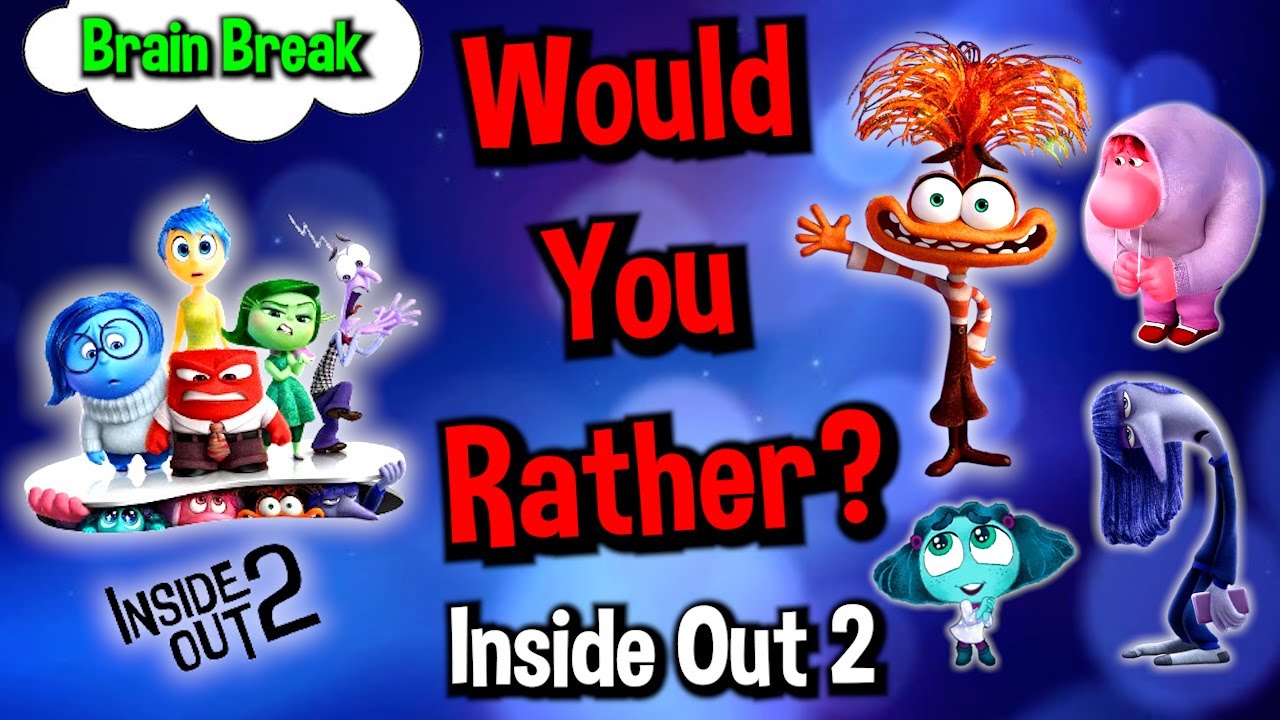 Would You Rather? Workout! (Inside Out 2) - At Home Family Fun Fitness - Brain Break - Pixar