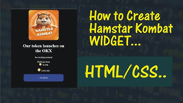 Step By Step Hamster Kombat Card Widget Development..