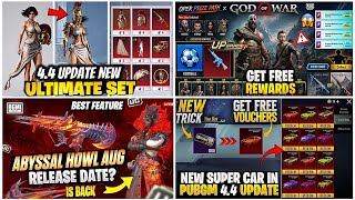 4.4 NEW BLOOD SPARTAN ULTIMATE FULL LOOK😍| ABYSSAL HOWL AUG IS BACK🔥|4.4 NEW MOTOR CRUISE🚘PUBGM/BGMI