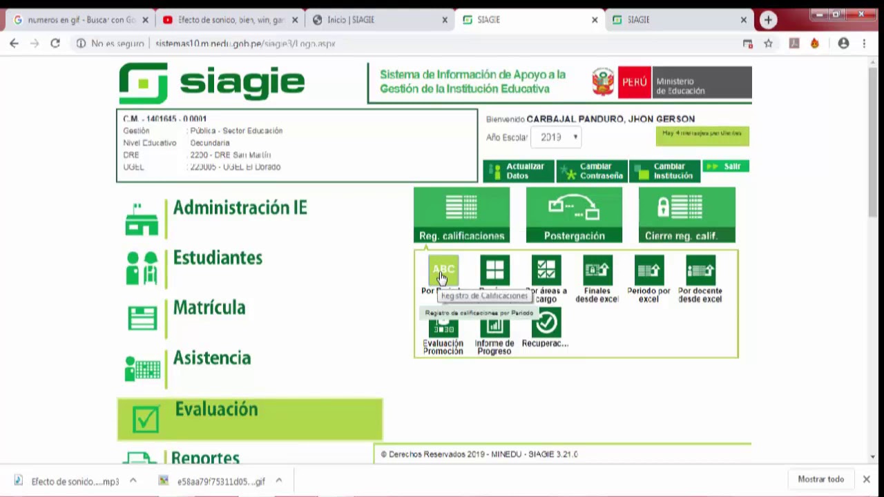 SOLUCIÓN!!! APERTURAR  UN PERIODO CERRADO  Y MODIFICAR NOTAS EN EL SIAGIE