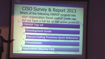 OWASP AppSec EU 2013: OWASP - CISO Guide and CISO report 2013 for managers