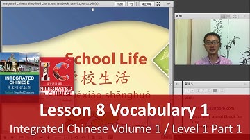 Lesson 8 Vocabulary 1 - Integrated Chinese  Volume 1 /Level 1 Part 1 -  Teacher Explanation