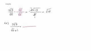 Solution to Problem 17d Take Home Test 3 Intermediate Algebra - Simply the Radical