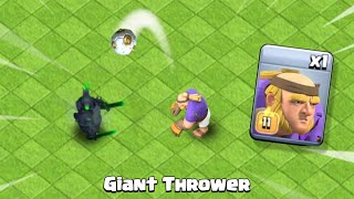 Giant Thrower vs All Troops! - Clash of Clans