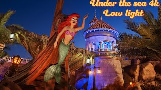 Under the sea journey of the little mermaid story ride at Disney magic kingdom Orlando{4K}
