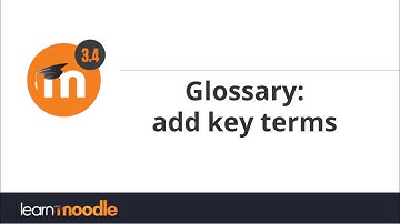 Glossary: Moodle 3.4