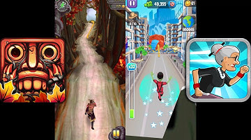 Temple Run 2 Jungle Fall Vs Angry Gran Run