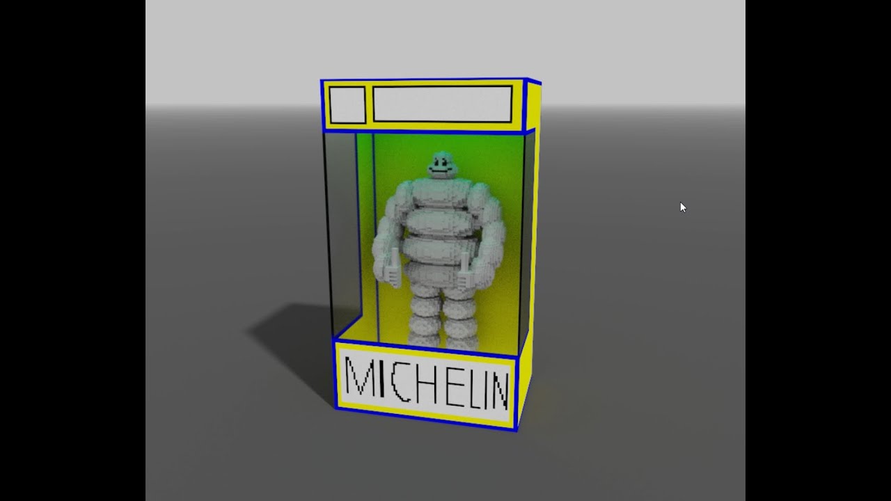 Magica Voxel】箱入りミシュランマン｜【3D初心者の学校】はるな