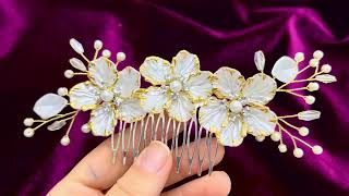 İnci̇li̇ Çi̇çek Saç Aksesuari Topuz Tokasi