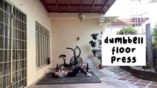 Dumbbell floor press #MoveWithMaj