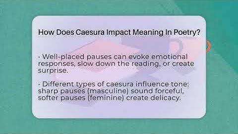 How Does Caesura Impact Meaning In Poetry? - The Prose Path