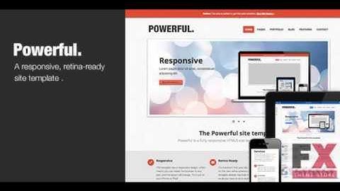 Preview Powerful - Responsive Retina-ready HTML5 template Cr