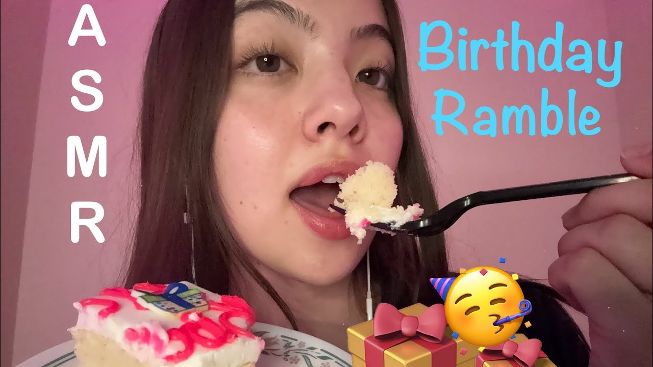 asmr ~ birthday rambles + eating cake