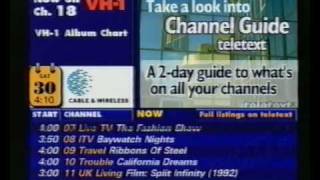 Cable & Wireless - Channel Guide, Saturday 30th August 1997