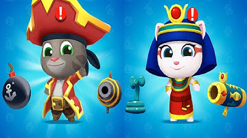 TALKING TOM SPLASH FORCE - TALKING HANK VS PIRATE TOM VS EGYPTIAN ANGELA IN DESERT VALLEY