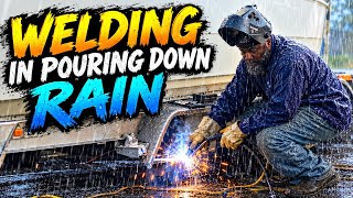 Welding in the rain and this happened 