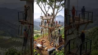 Building the Ultimate Luxury Treehouse Above the Clouds”#YouTube shorts#shorts