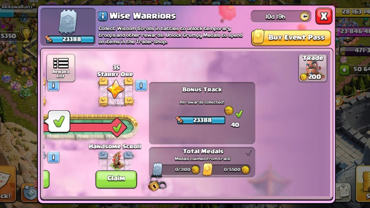 COC - Best Way to Spend Your Reward and Medal from Wise Warriors Event as F2P!