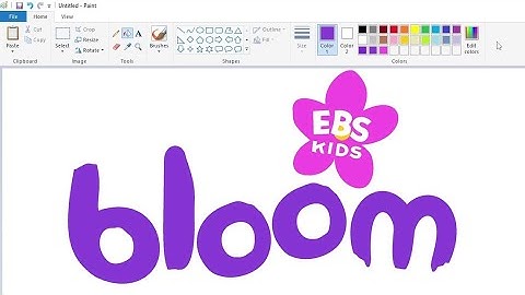 How to draw the EBS Kids Bloom logo using MS Paint | How to draw on your computer