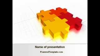 Fitting the Puzzle PowerPoint Template by PoweredTemplate.com