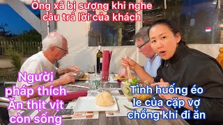 Nấu bữa tối/ôxã sững sờ trước câu trả lời của khách /tình huống éo le khi cặp vợ chồng đi ăn