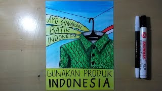 Cara membuat poster aku cinta produk indonesia