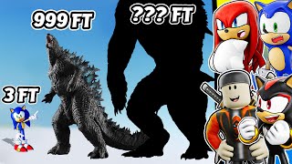 Team Sonic VS GIANT Monster Size Comparisons!!