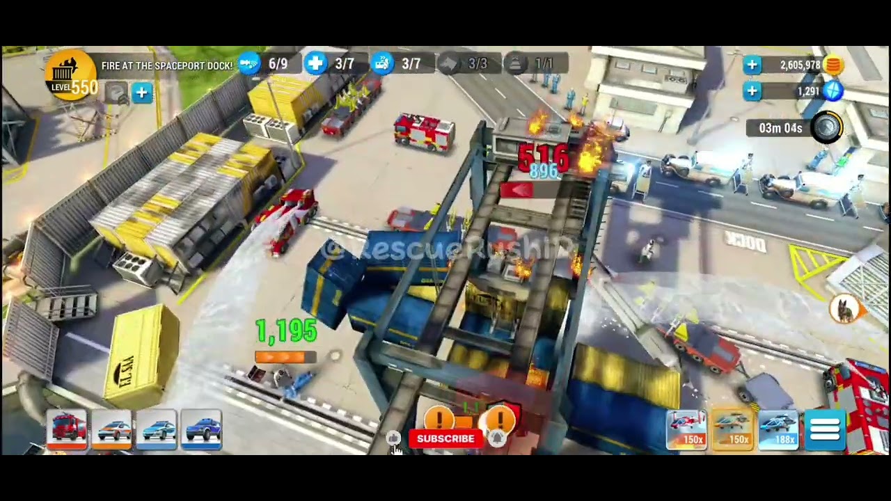 FIRE AT THE SPACEPORT DOCK❗️LEVEL550❗️EMHQ GAMEPLAY STRATEGY