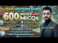 CS411 Midterm 2026 | 600 Most Important MCQs (Repeated + New) | VU Latest Syllabus
