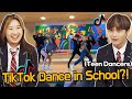 Korean Teen Dancers React To "TikTok dance battles in School"