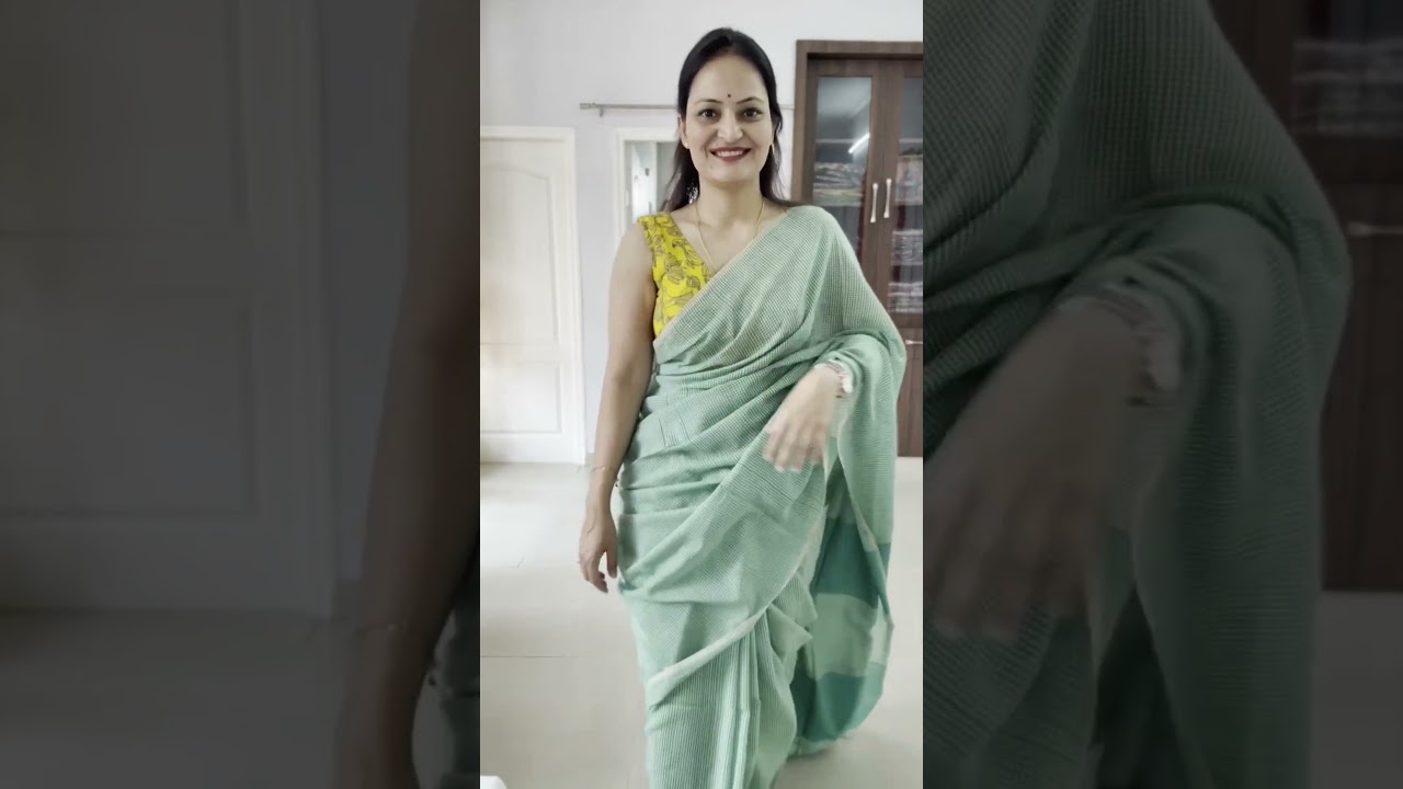 Extremely soft and breathable pure mul cotton sarees in check pattern, these are handloom woven.