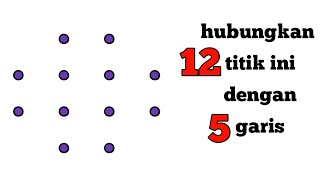 Brain teaser part 12 • straight line puzzle • connect 12 dots with 5 lines screenshot 1