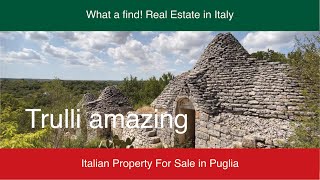 Real Estate in Italy. Unrestored Trulli in Puglia.