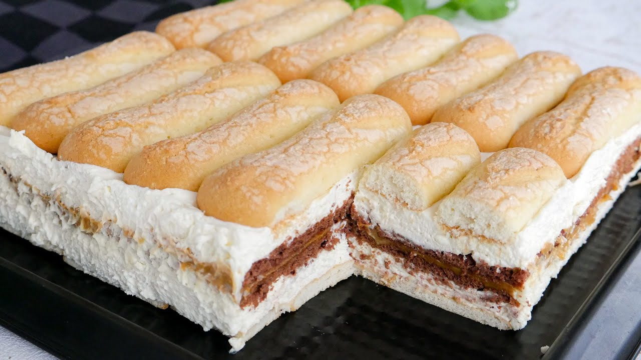 Ciasto Z Biszkoptami Okrągłymi Bez Pieczenia
