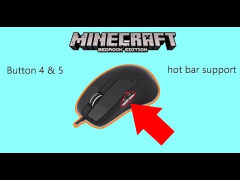 Minecraft hotbar with mouse button 4 and 5! (bedrock edition)