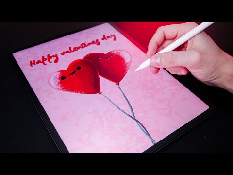 Happy Valentine's Day - Drawing Hearts on iPad Pro