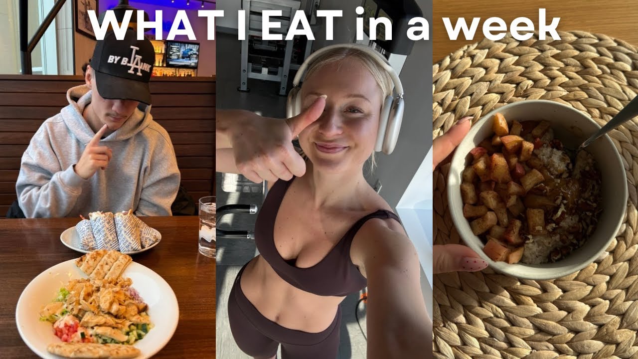 Ce que je mange en une semaine 💛 | fitness & repas sans restriction