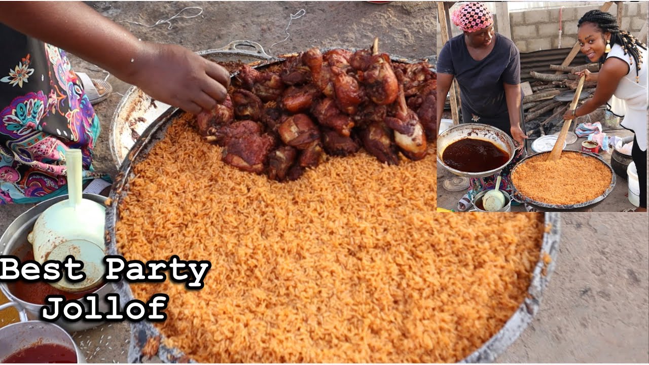 How to COOK the Perfect PARTY JOLLOF RICE with Fried CHICKEN || Tips for best Crowd pleasing ||Ghana
